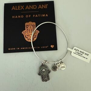 Alex and Ani Hand of Fatima Silver Bracelet  - NWT